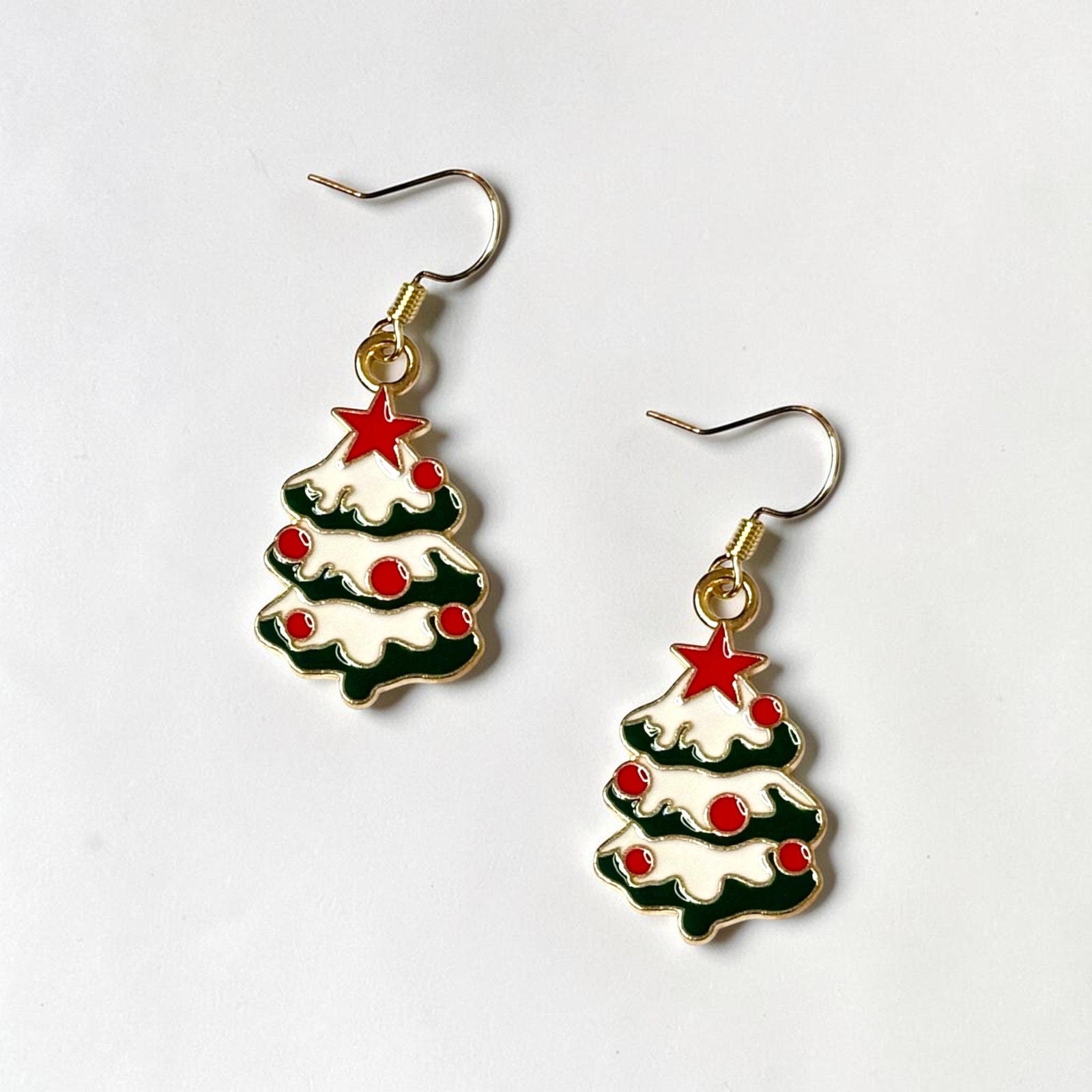 Christmas Tree Drop Earring 15$